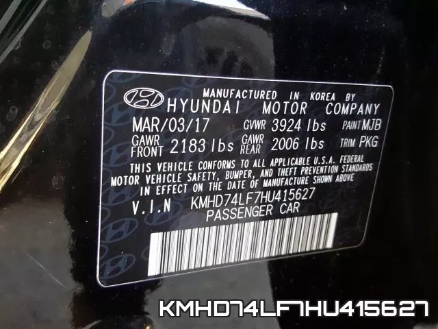 KMHD74LF7HU415627 фото 2