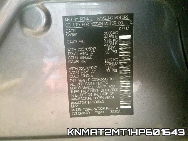 KNMAT2MT1HP601643 фото 2