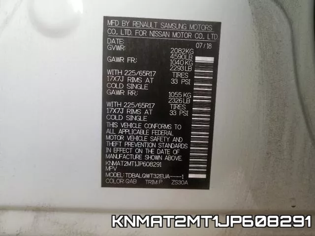 KNMAT2MT1JP608291 фото 2