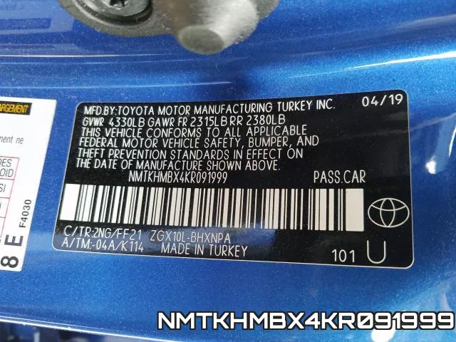 NMTKHMBX4KR091999 фото 2