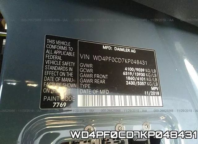 WD4PF0CD7KP048431 фото 10