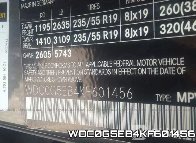 WDC0G5EB4KF601456 фото 7