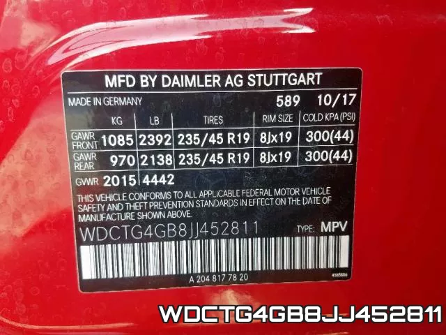 WDCTG4GB8JJ452811 фото 2