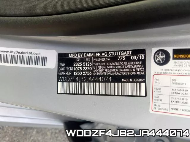 WDDZF4JB2JA444074 фото 2