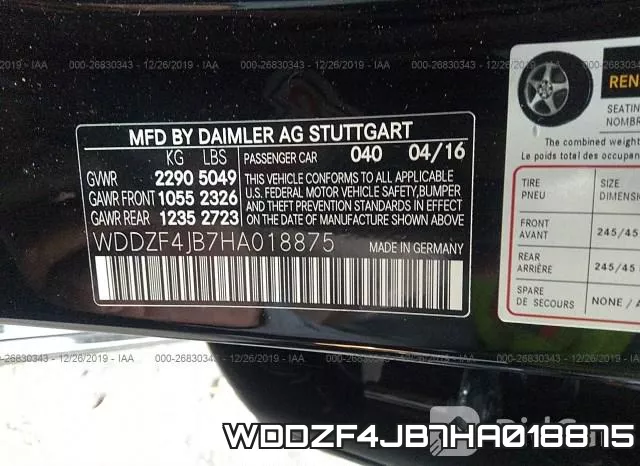 WDDZF4JB7HA018875 фото 10
