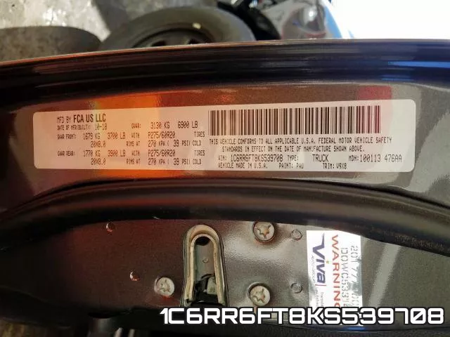 1C6RR6FT8KS539708 фото 2
