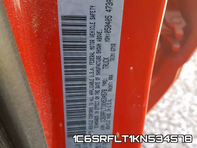 1C6SRFLT1KN534578 фото 2