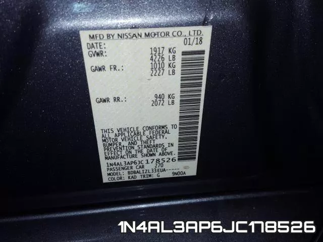 1N4AL3AP6JC178526 фото 2