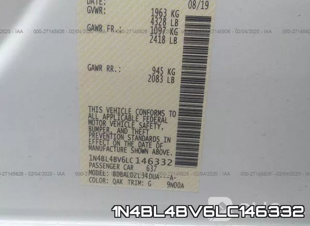 1N4BL4BV6LC146332 фото 7