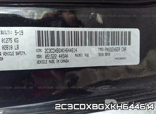 2C3CDXBGXKH644614 фото 10