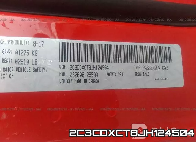 2C3CDXCT8JH124504 фото 7