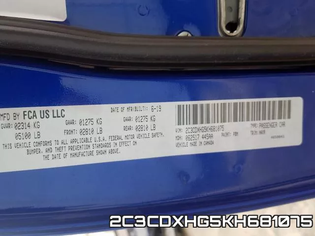 2C3CDXHG5KH681075 фото 2