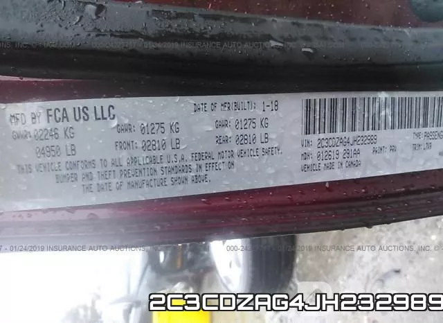 2C3CDZAG4JH232989 фото 6