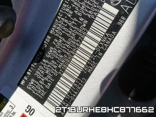 2T1BURHE8HC877662 фото 2