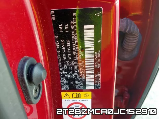 2T2BZMCA0JC152910 фото 2