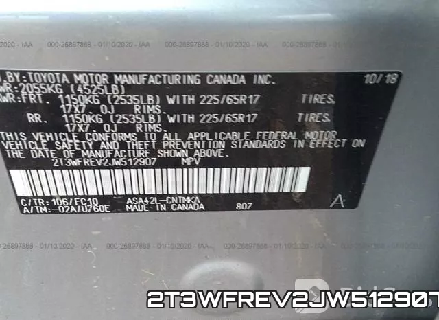 2T3WFREV2JW512907 фото 10