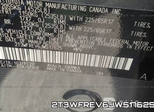 2T3WFREV6JW517625 фото 4