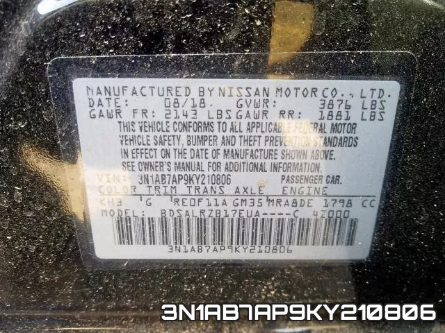 3N1AB7AP9KY210806 фото 2