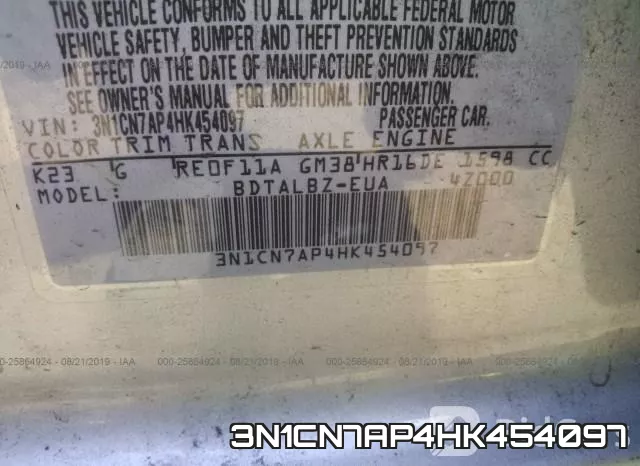 3N1CN7AP4HK454097 фото 10
