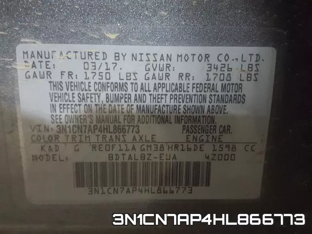 3N1CN7AP4HL866773 фото 2