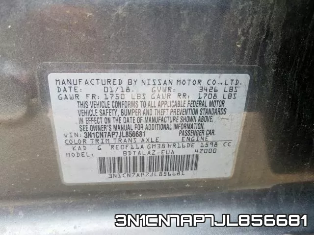 3N1CN7AP7JL856681 фото 2