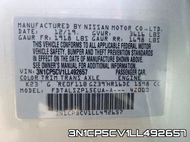 3N1CP5CV1LL492657 фото 2