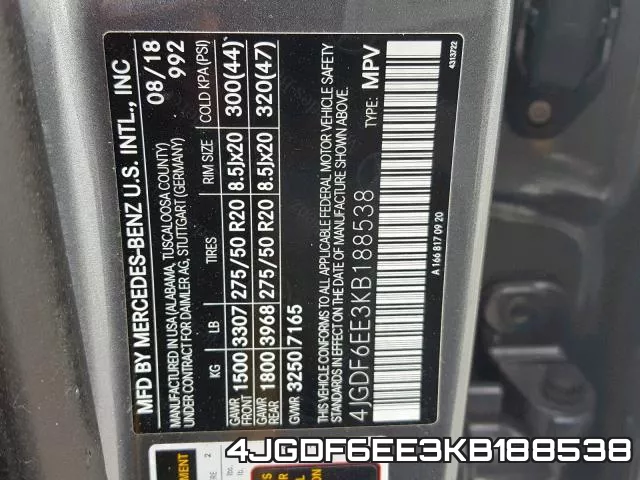 4JGDF6EE3KB188538 фото 2