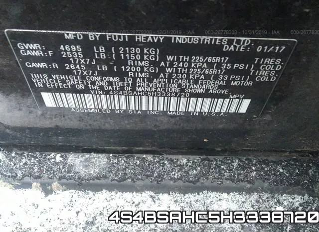 4S4BSAHC5H3338720 фото 4