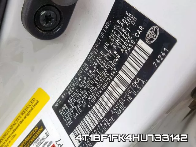 4T1BF1FK4HU733142 фото 2