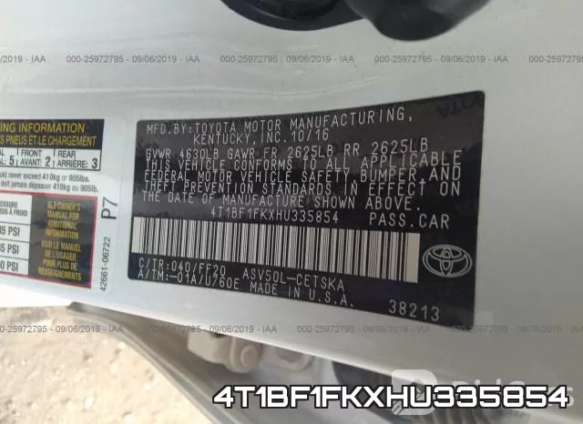 4T1BF1FKXHU335854 фото 10