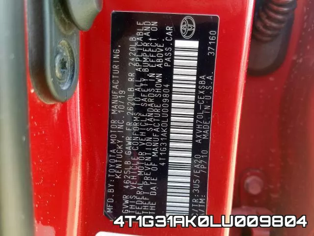 4T1G31AK0LU009804 фото 2