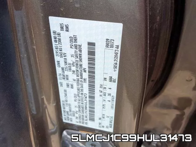 5LMCJ1C99HUL31473 фото 2