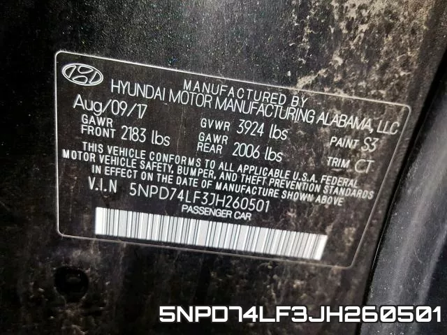 5NPD74LF3JH260501 фото 2