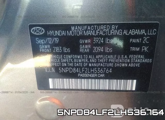 5NPD84LF2LH536764 фото 8