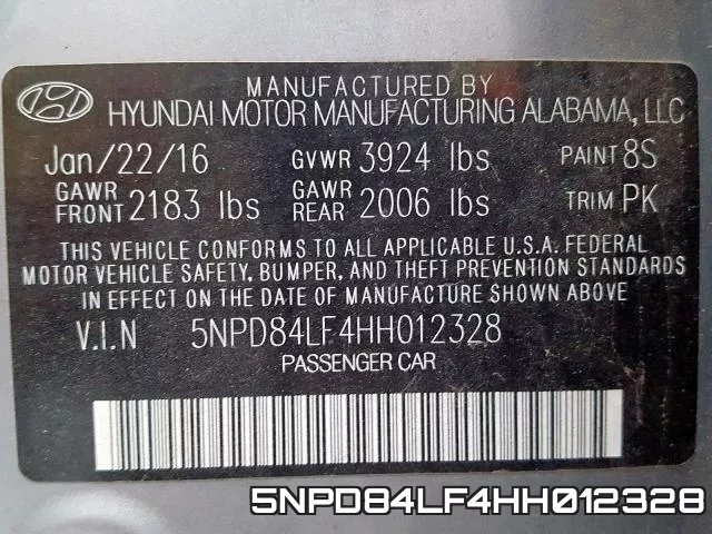 5NPD84LF4HH012328 фото 2