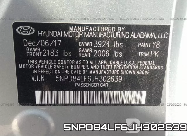 5NPD84LF6JH302639 фото 7