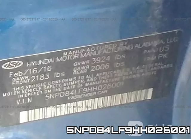 5NPD84LF9HH026001 фото 6