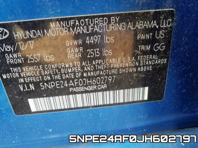5NPE24AF0JH602797 фото 2