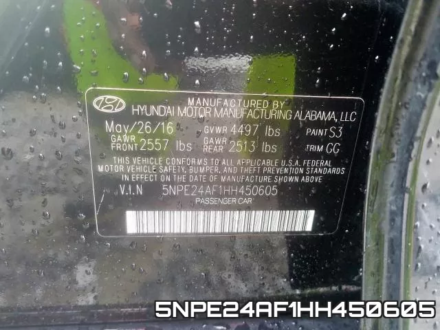 5NPE24AF1HH450605 фото 2