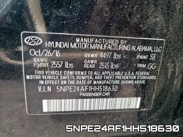 5NPE24AF1HH518630 фото 2