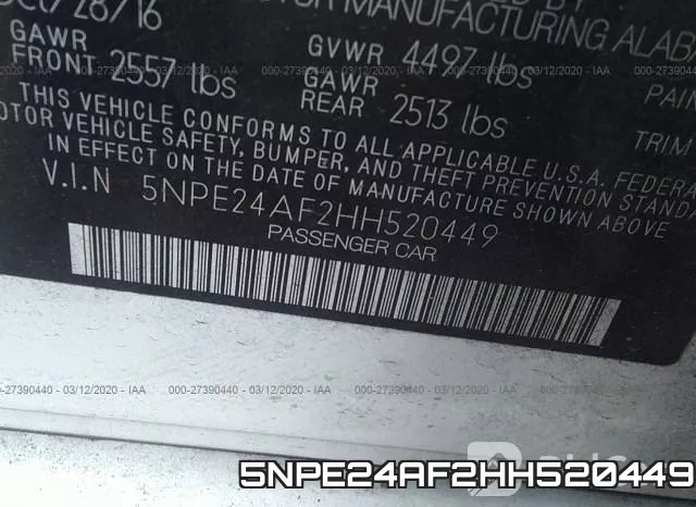 5NPE24AF2HH520449 фото 10
