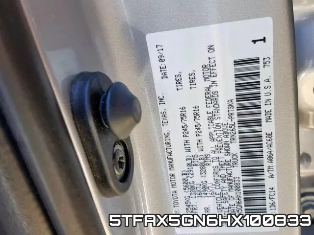 5TFAX5GN6HX100833 фото 2