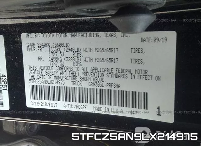 5TFCZ5AN9LX214975 фото 10