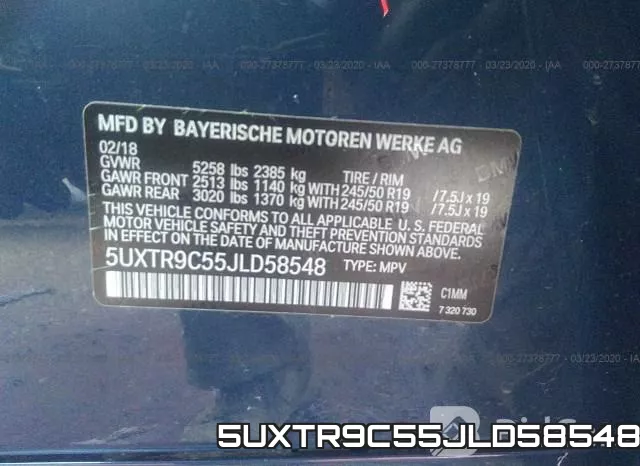 5UXTR9C55JLD58548 фото 10