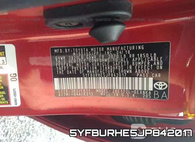 5YFBURHE5JP842017 фото 10