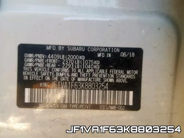 JF1VA1F63K8803254 фото 2