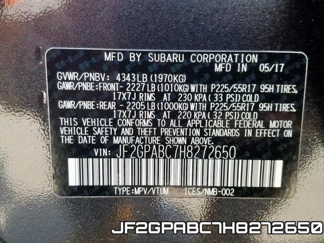 JF2GPABC7H8272650 фото 2