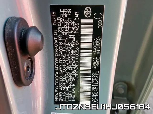 JTDZN3EU1HJ056184 фото 2