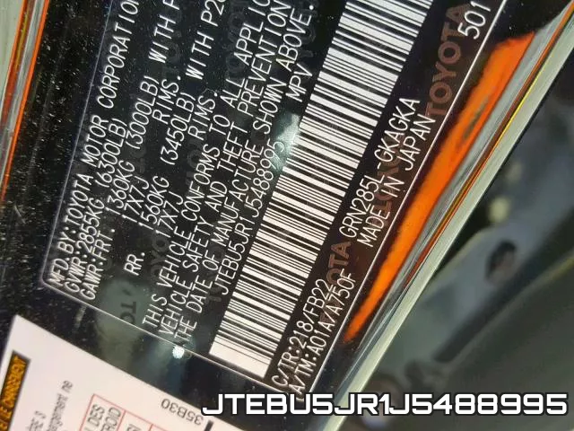 JTEBU5JR1J5488995 фото 2