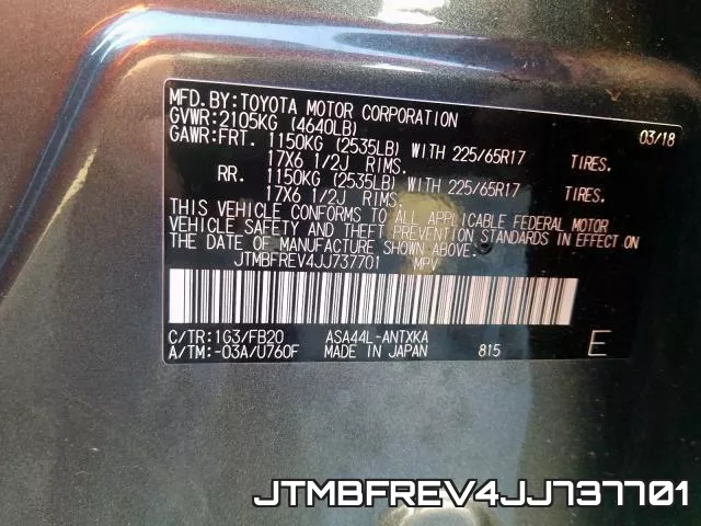 JTMBFREV4JJ737701 фото 2